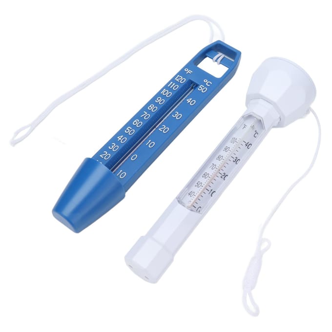 Drijvende zwembadthermometerset, meerdere units, duurzame waterdichte waterthermometer met koord white