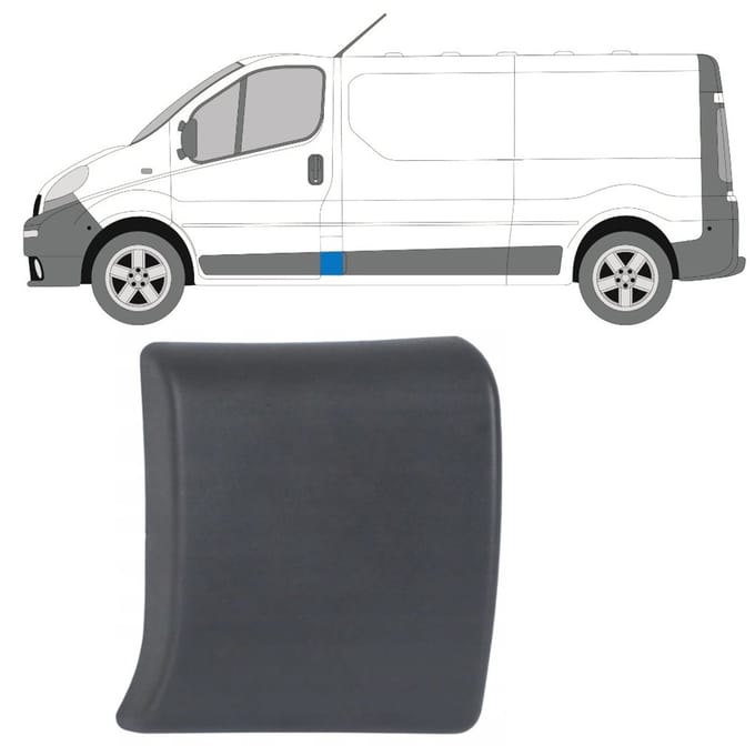 Sierlijst voor stijl voor Renault Trafic 2001-2014 / Links