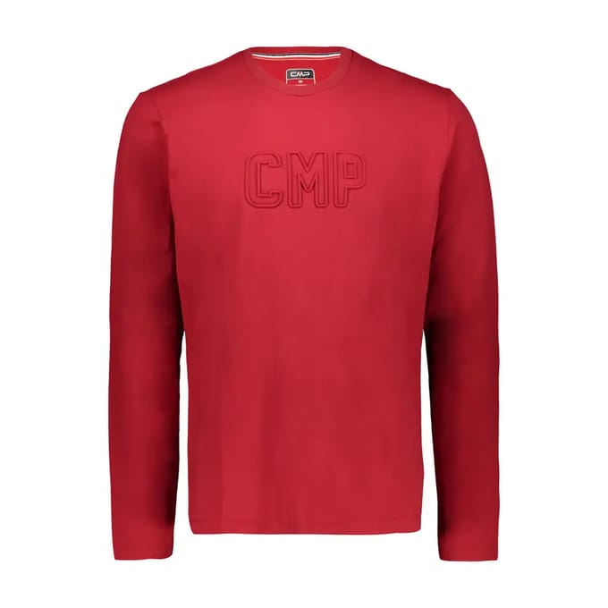 T-shirt met lange mouwen van elastisch katoen met logo CMP
