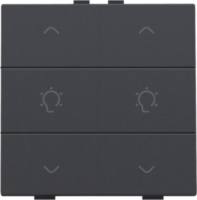 Niko Home Control dubbele dimbediening anthracite - 122-51046
