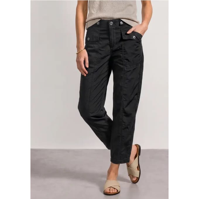High Waist Barrel Leg Hose im Casual Fit