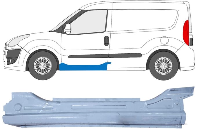Reparatie dorpel voor Opel Combo D 2011-2018 / Links
