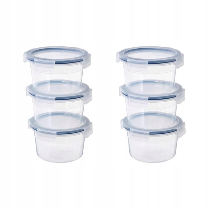 2x Ronde Bewaarbakjes met Deksel - 750 ml - Kunststof