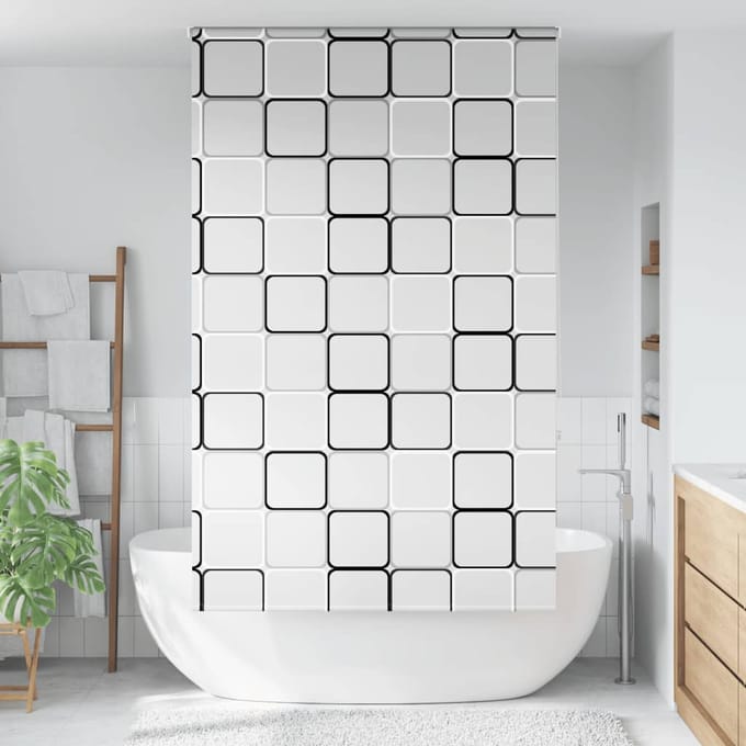 vidaXL - Doucherolgordijn - 120x240 - cm - stofbreedte - 116 - cm