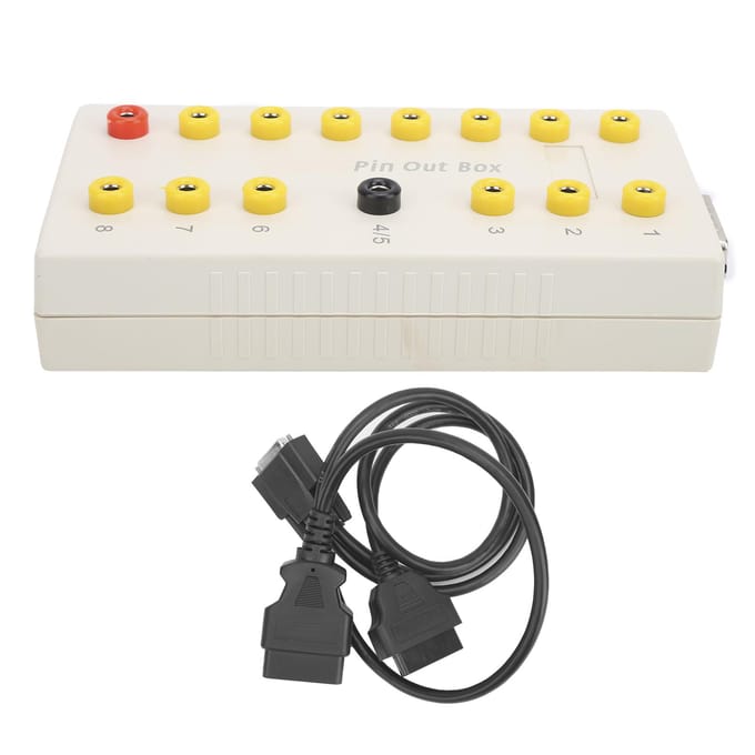 OBD2 Pin Out Box met Diagnostische Kabelset Cover Alle Testpunten Auto Diagnose Tool beige