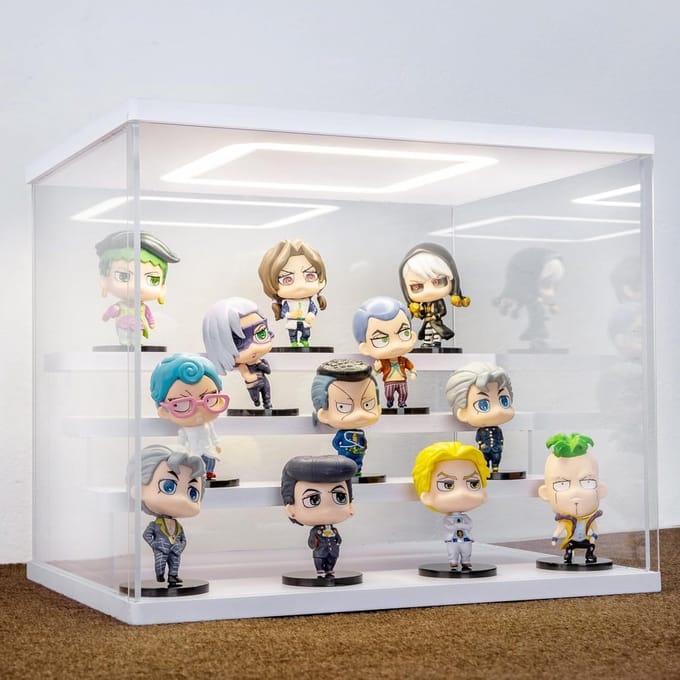 Verlichte Acryl Vitrinekast met LED - Stofdicht Display voor Miniaturen, Modelauto's en Figuren