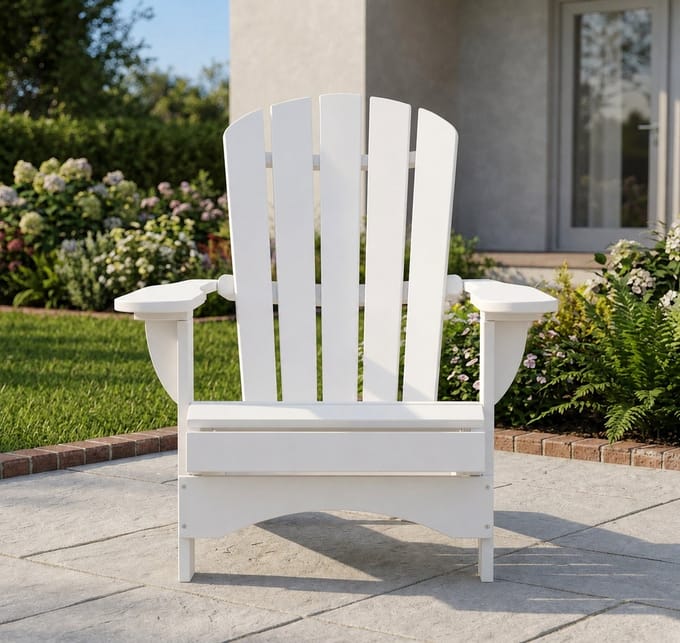 Luxe Adirondack Tuinstoel Comfort Deluxe – Wit – Industrohome