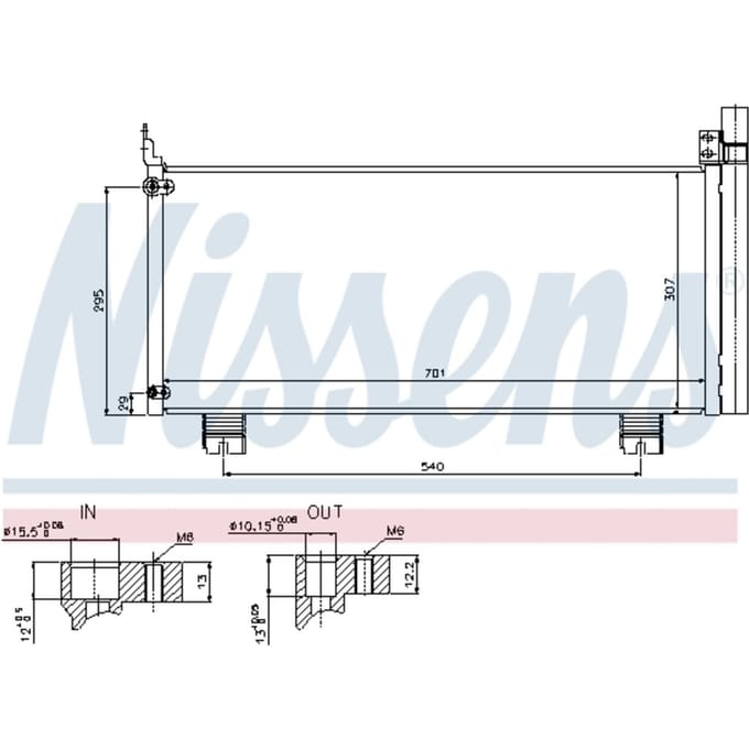 Condensator, airconditioning NISSENS 940344