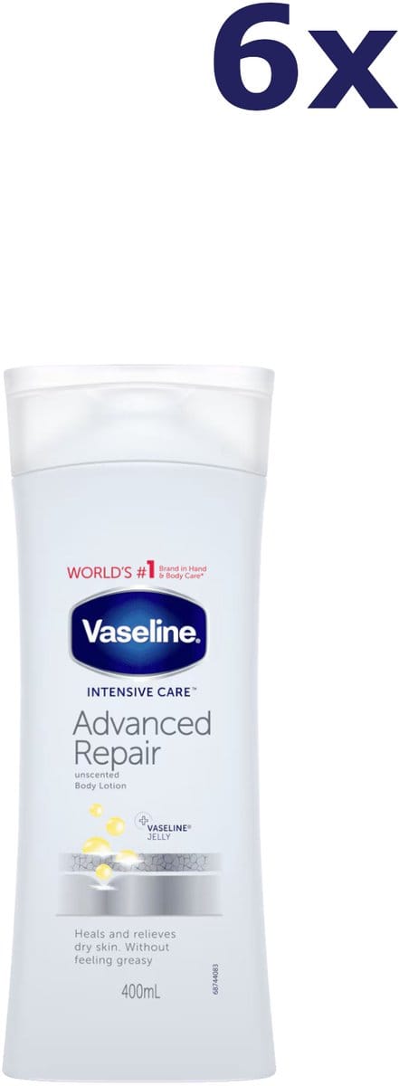 Vaseline Bodylotion Advanced Repair - 6 x 400 ml - Voordeelverpakking