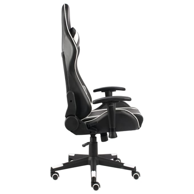 vidaXL - Gamestoel - draaibaar - PVC - wit