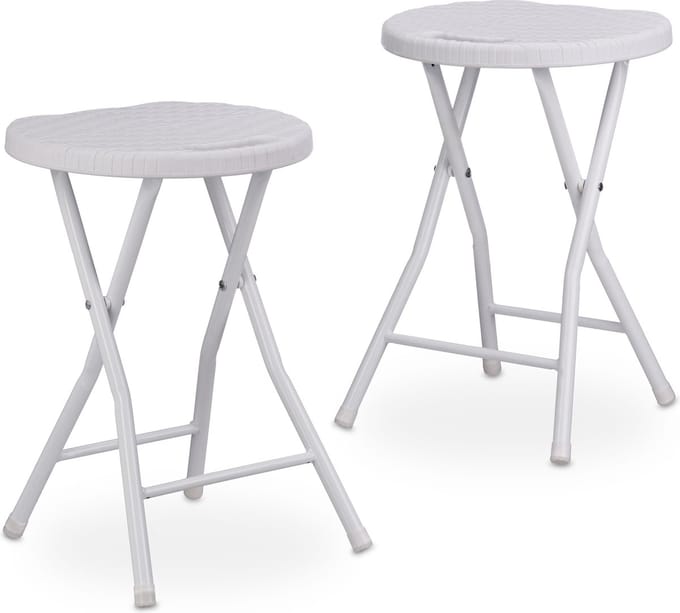 krukje inklapbaar BASTIAN - set van 2 - kunststof - binnen - buiten - 45 cm hoog - wit