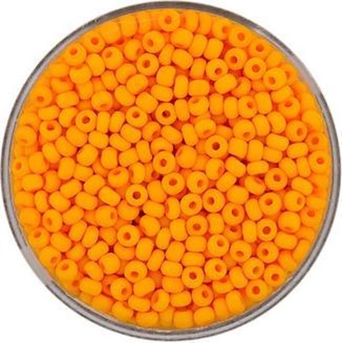 9380-4 Rocailles oranje mat 2.6mm