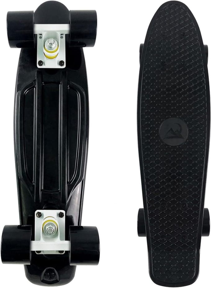 Mini Skateboard - Cruiser Board - Stad Verkennen - Flexibel Fishtail Dek - 22 Inch - Blauw