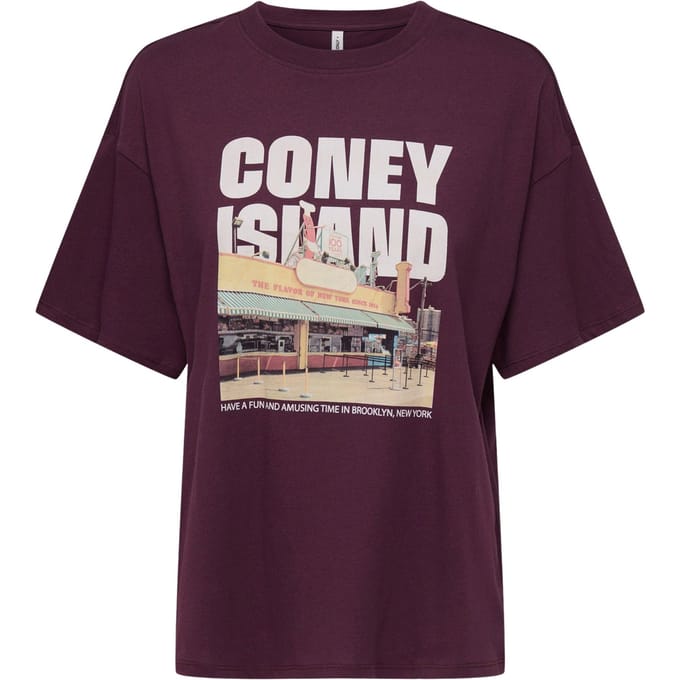 Only onlmila s/s print box jrs 15372177 grape wine mila coney island