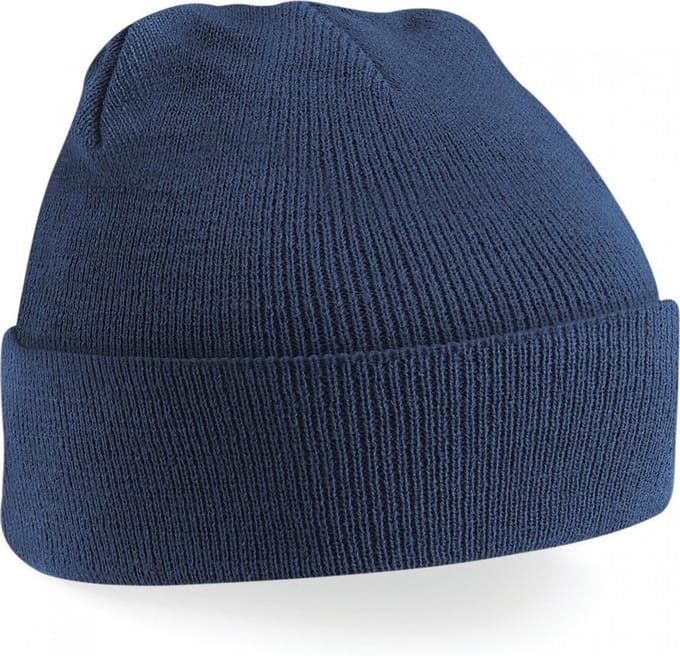 Gebreide muts polyester navy
