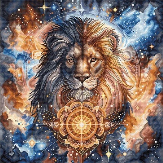 Borduurpakket AVA Stitch - Celestial Lion - Hemelse Leeuw