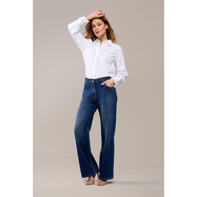 Livia Denim Broek Denim Dark