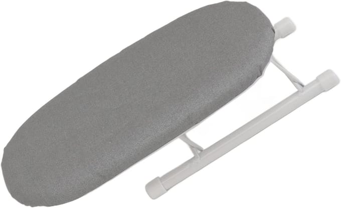 Mini Strijkplank - Tafel Strijkplank - Snel Kreukels Verwijderen - Opvouwbaar Compact - 26x11x3 cm - Grijs