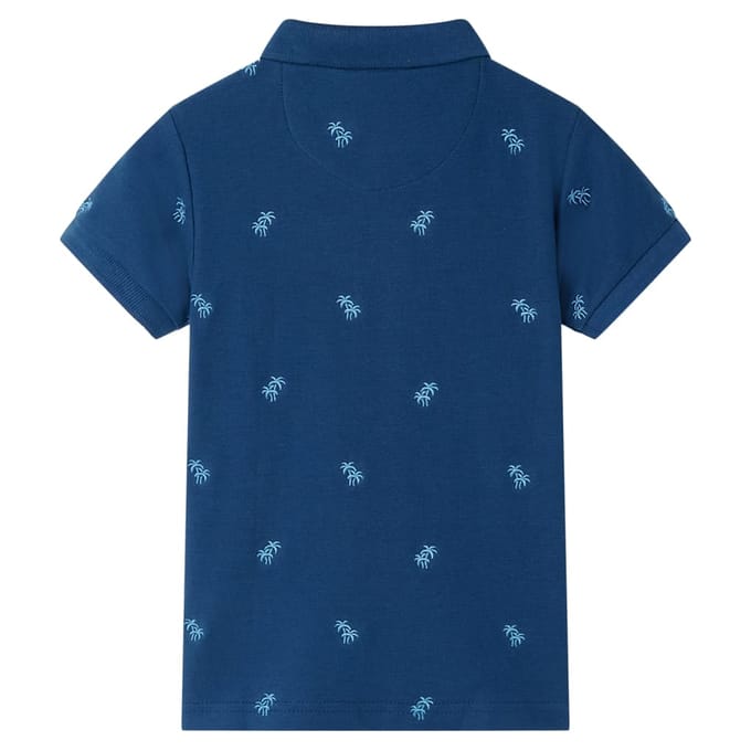 vidaXL Kinderpoloshirt 116 donkerblauw