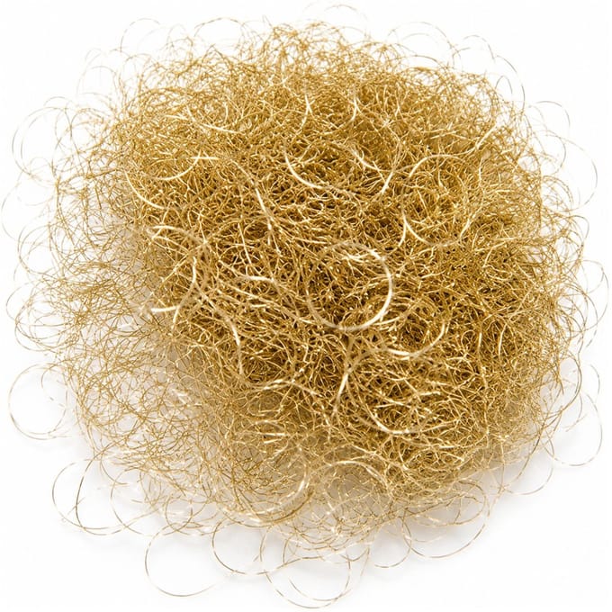 Home & Styling Engelenhaar - champagne - 13,5 x 20 cm - synthetisch - kerstversiering