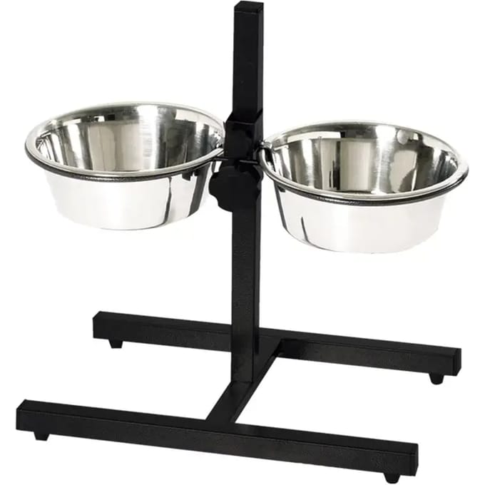 Verstelbare komhouder inclusief kommen Nobby Pet Diner Bar 2,50 ltr