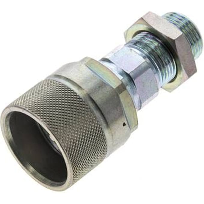 Stalen DN 10 Hydraulische Koppeling Insteeknippel 12 mm S Knelring Schotkoppeling ISO 14541/8434-1 D M28 x 2