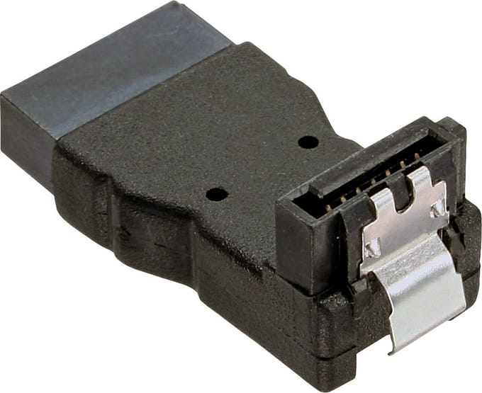 InLine 27700B kabeladapter/verloopstukje SATA Zwart