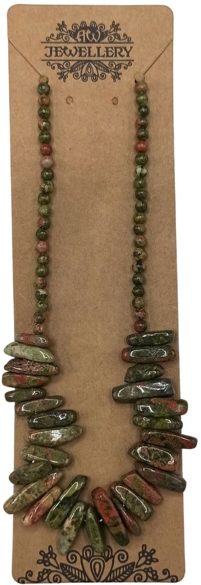 Longstone Edelsteen Ketting - Mos Agaat