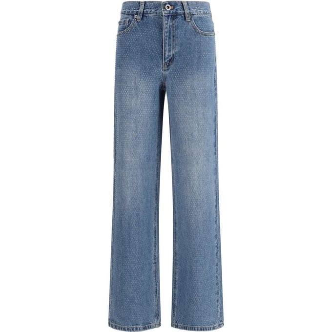 Self-Portrait Blauwe Katoenen Rechte Jeans