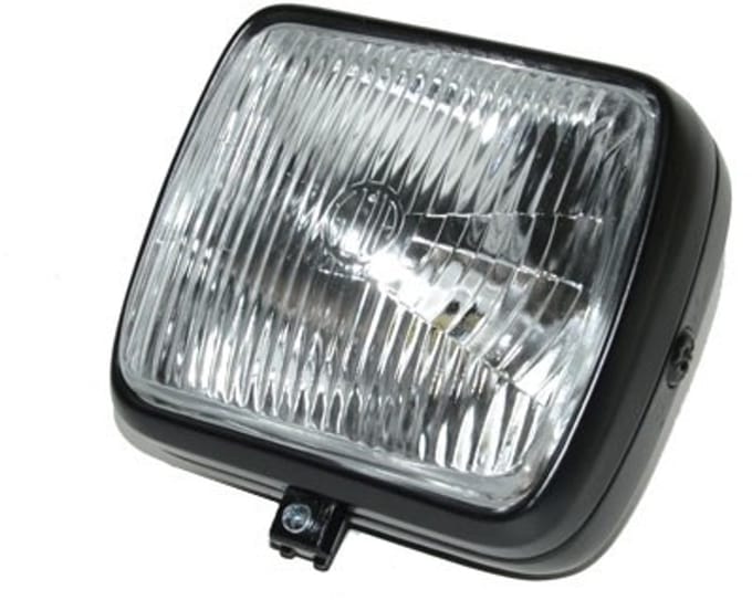 Koplamp vierkant - Zwart - Voor Zundapp