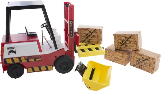 Heftruck op batterijen - Speelgoed heftruck vintage