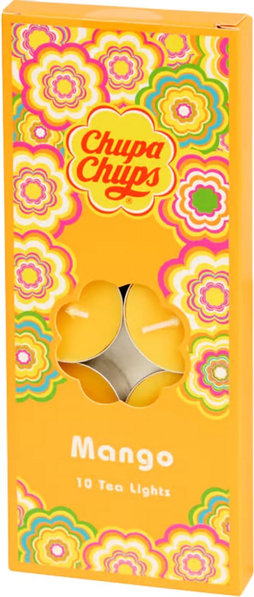 Chupa Chups Waxinelichtjes met geur 10 stuks - Mango