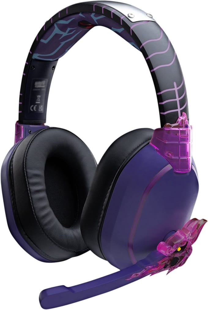 Lexip X TSUME Naruto Shippuden Headset 1 Over Ear headset Kabel, Bluetooth Stereo Zwart/lila Headset, Volumeregeling, Microfoon uitschakelbaar (mute) Gamen
