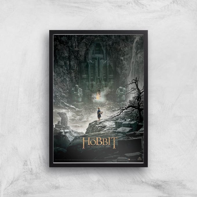 The Hobbit: The Desolation Of Smaug Giclee Art Print - A2 - Black Frame