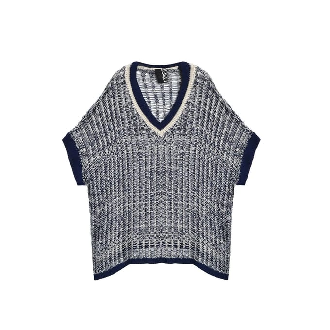 V-hals gebreide damespull Mat Fashion