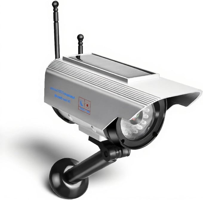 Dummy Camera - Nep Camera - Outdoor Beveiliging - Knipperende LED - 14.2 x 6.4 x 6.5 cm - Zilver