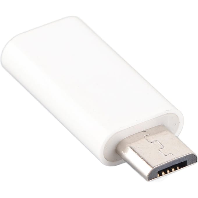 Adaptateur Convertisseur Micro USB Mâle vers USB 3.0 Type C Femelle Synchronisation & Charge pour Android (Noir) blanc