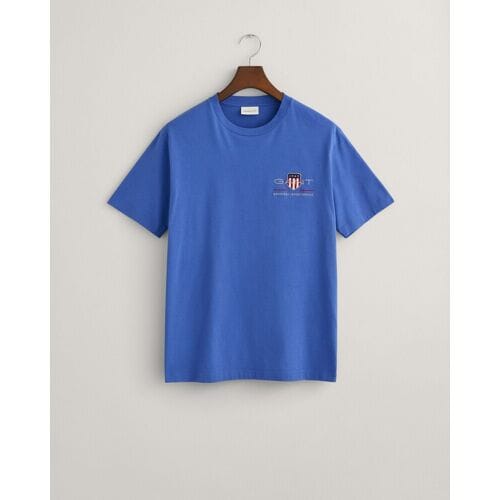 Gant T-Shirt Archive Shield Embroidery Rich Blue / male