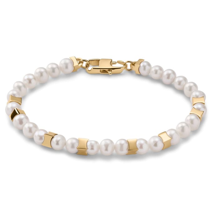 Ocata | Goudkleurige Armband met Parels