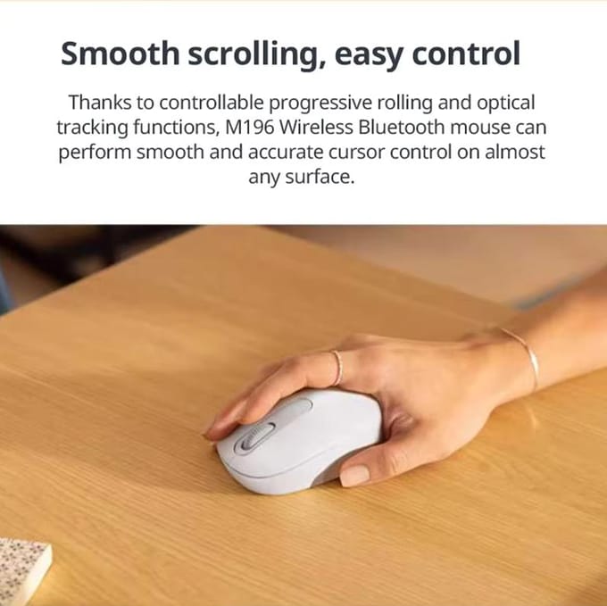 Logitech M196 Draadloze Bluetooth Muis Notebook Zakelijk Kantoor Thuis Compact Draagbaar Symmetrisch Hand