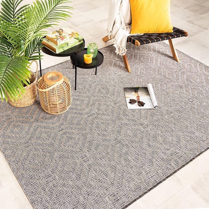 Fraai Buitenkleed - Summer Retro Grijs - 240x330cm