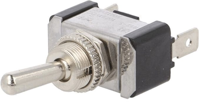 Tuimelschakelaar enkelpolig | AAN - UIT / 12 Volt. - 20 Amp. / 24 Volt. - 10 Amp.