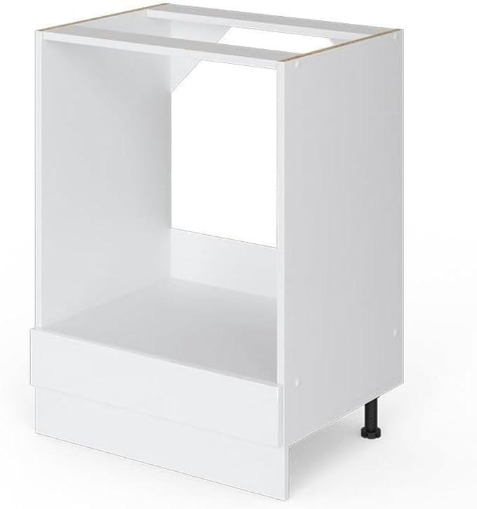 Ovenombouwkast - Keukenkast - Inbouw Integratie - Hoogglans Afwerking - 60 cm - Wit Eiken