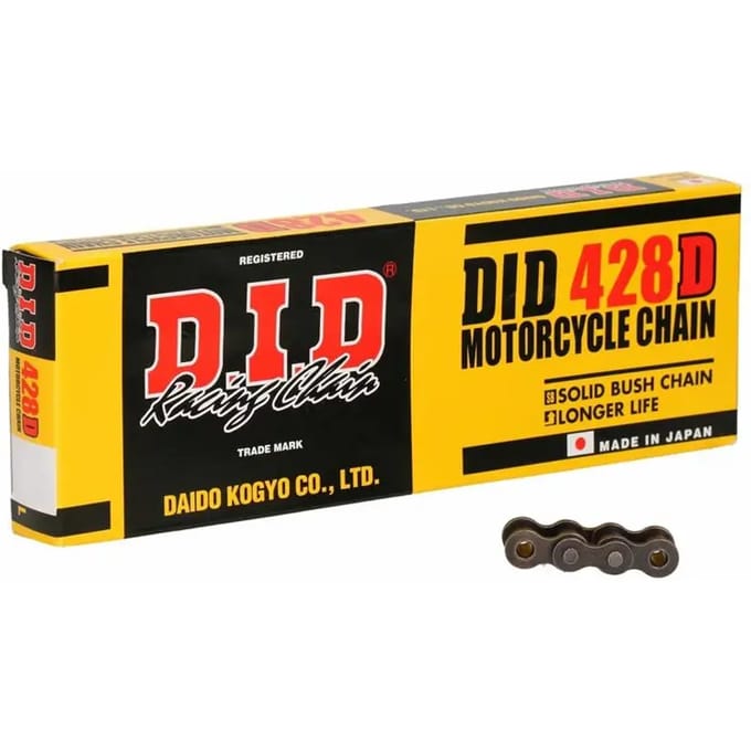 Motorfiets rolketting D.I.D 428D(B&B) X 142 Mail. Rj