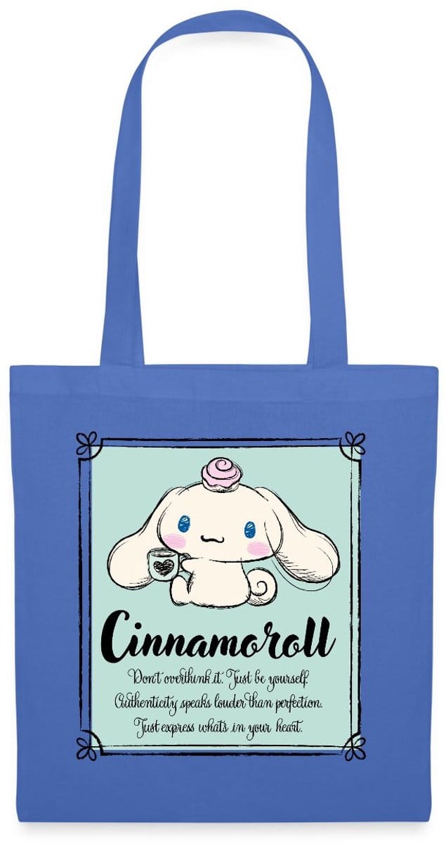 Cinnamoroll Don't Overthink It. Just Be Yourself Tas Van Stof Schoudertas
