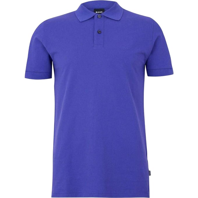 Boss Heren Firenze Katoenen Poloshirt (Donkerpaars)