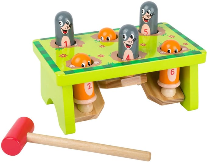 Small Foot - Wooden Hammer Bank Moles