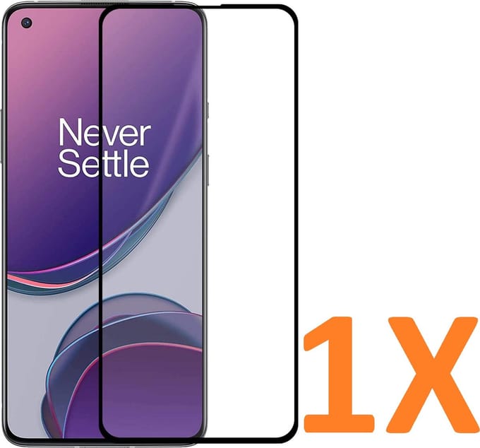 Volledige dekking Screenprotector Glas - Tempered Glass Screen Protector Geschikt voor: OnePlus 8T / OnePlus 8T 5G - 1x