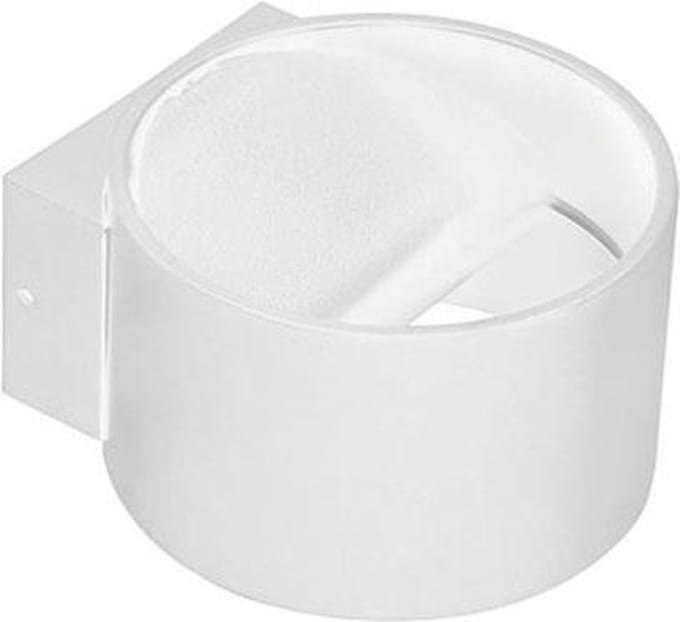 LED Wandlamp - Wandverlichting - 8W - Natuurlijk Wit 4200K - Mat Wit Aluminium - Rond
