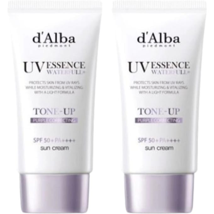 d'Alba Waterful Tone Up Zonnecrème Paars 50mL Duo Set